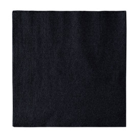 Guardanapos Papel 2 Folhas Preto 33x33cm (50 Uds)