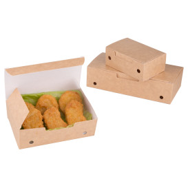 Caixa Take Away Pequeno Kraft 115x72x43mm (750 Uds)