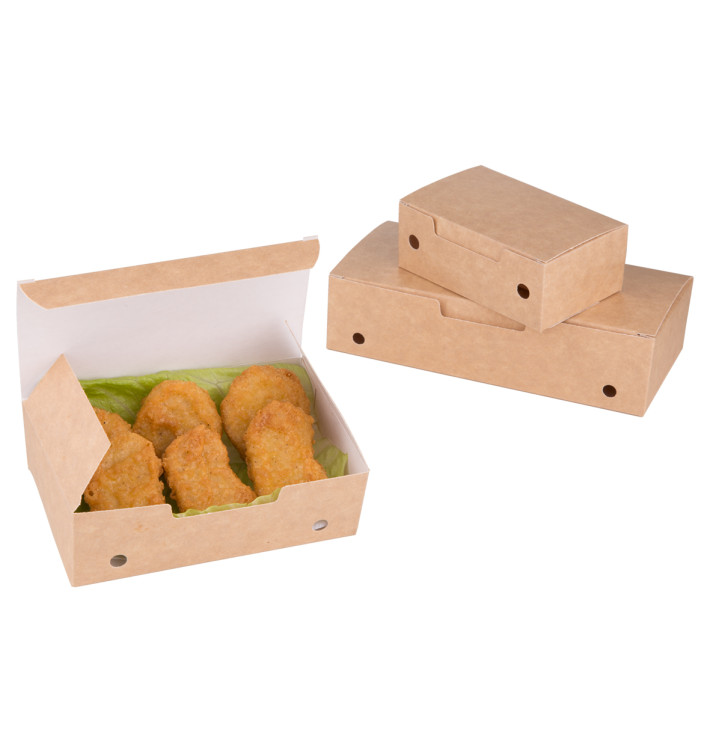 Caixa Take Away Pequeno Kraft 115x72x43mm (750 Uds) Caixa Take Away Pequeno Kraft 115x72x43mm (750 Uds)