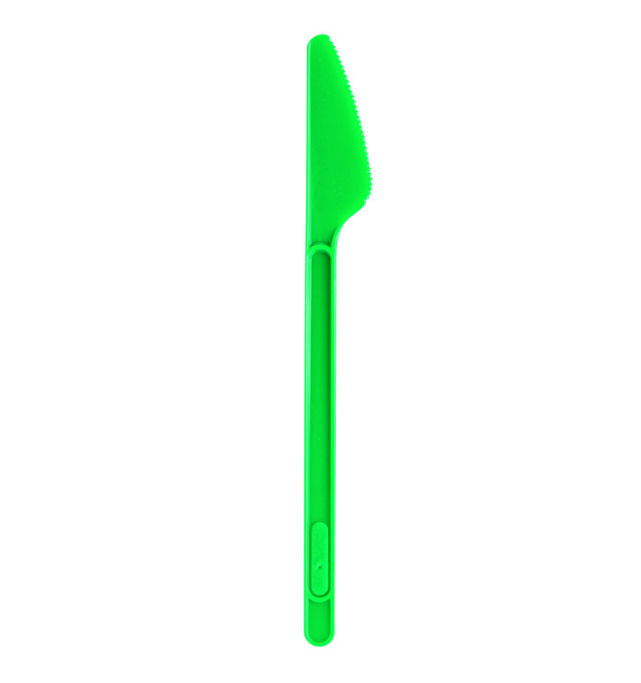 Faca de Plastico PS Grande Verde 175mm (20 Uds) Faca de Plastico PS Grande Verde 175mm (20 Uds)