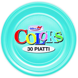 Prato Plastico PS Fundo Turquesa Ø220mm (600 Unidades)