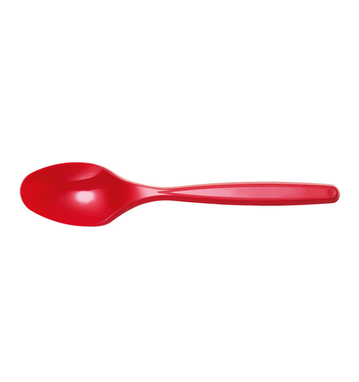 Colher de Plastico PS Vermelho 120mm (40 Uds) Colher de Plastico PS Vermelho 120mm (40 Uds)