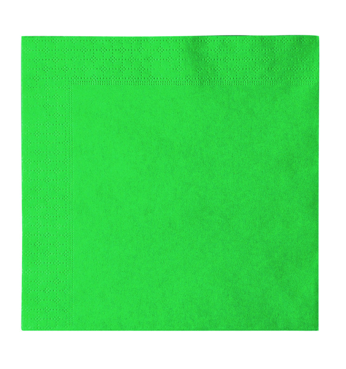 Guardanapos Papel 2 Folhas Verde 33x33cm (1200 Uds)