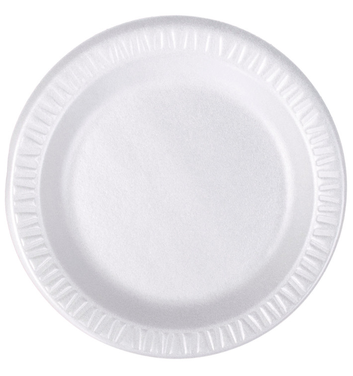 Prato Isopor FOAM "Quiet Classic" Laminado Branco Ø180mm (1000 Uds)