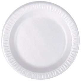 Prato Isopor FOAM "Quiet Classic" Laminado Branco Ø180mm (125 Uds)