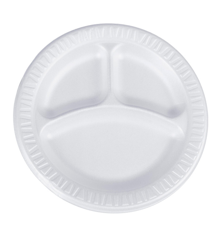 Prato Isopor FOAM "Quiet Classic" 3 C. Laminado Branco Ø230mm (125 Uds) Prato Isopor FOAM "Quiet Classic" 3 C. Laminado Branco Ø230mm (125 Uds)