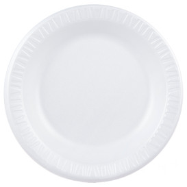 Prato Isopor FOAM "Quiet Classic" Laminado Branco Ø260mm (125 Uds)