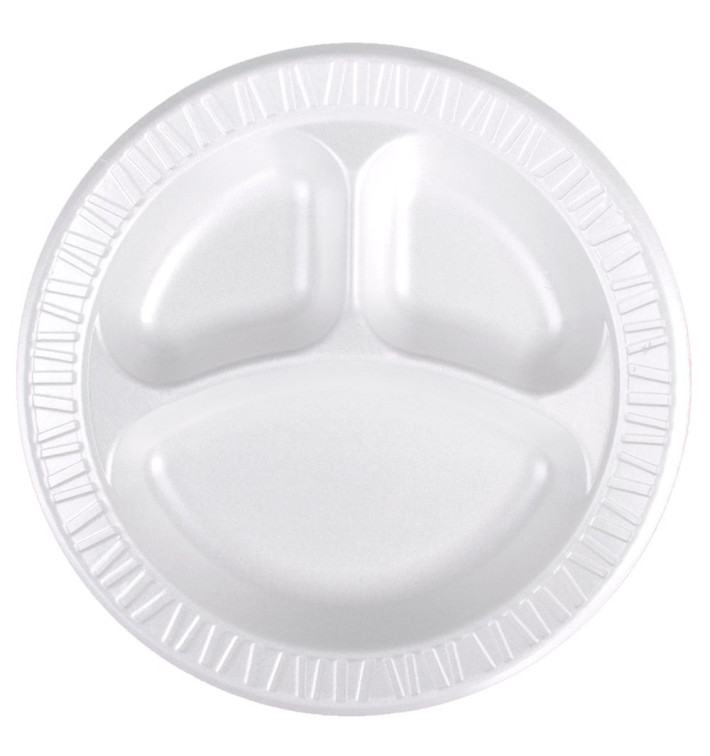 Prato Isopor FOAM "Concorde" 3 C. Branco Ø260mm (125 Uds) Prato Isopor FOAM "Concorde" 3 C. Branco Ø260mm (125 Uds)