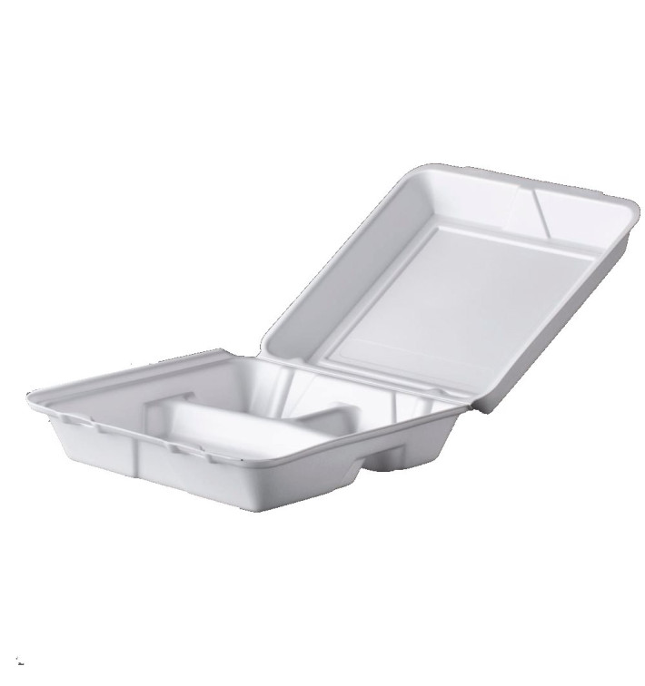 Embalagem Foam MenuBox 3 C. Branco 240x235mm (200 Uds) Embalagem Foam MenuBox 3 C. Branco 240x235mm (200 Uds)