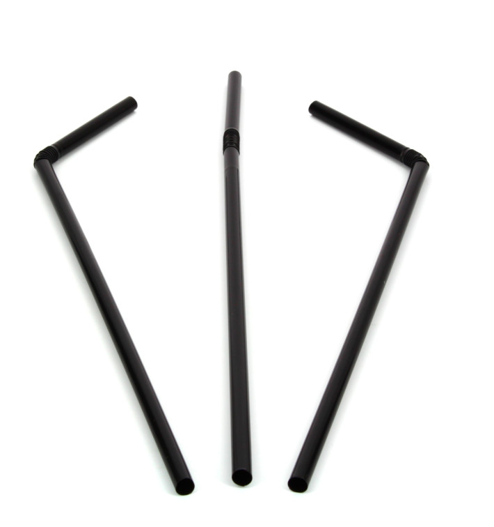 Palhinhas Flexível Preta para Bebidas Ø5mm 23cm (1.000 Uds) Palhinhas Flexível Preta para Bebidas Ø5mm 23cm (1.000 Uds)