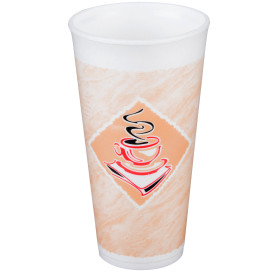 Copo Termico Foam EPS "Café" 20Oz/600ml Ø9,4cm (20 Unidades)