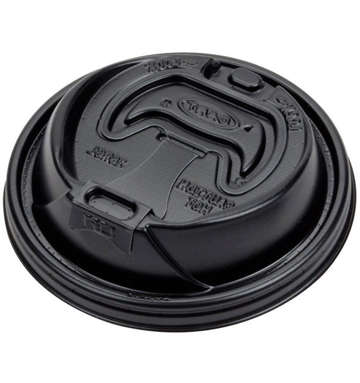 Tampa "Lift n' Lock" PS Preto Ø9,4cm (100 Uds) Tampa "Lift n' Lock" PS Preto Ø9,4cm (100 Uds)
