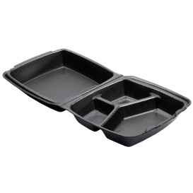 Embalagem Foam LunchBox 3C. Preto 210x200mm (200 Uds)