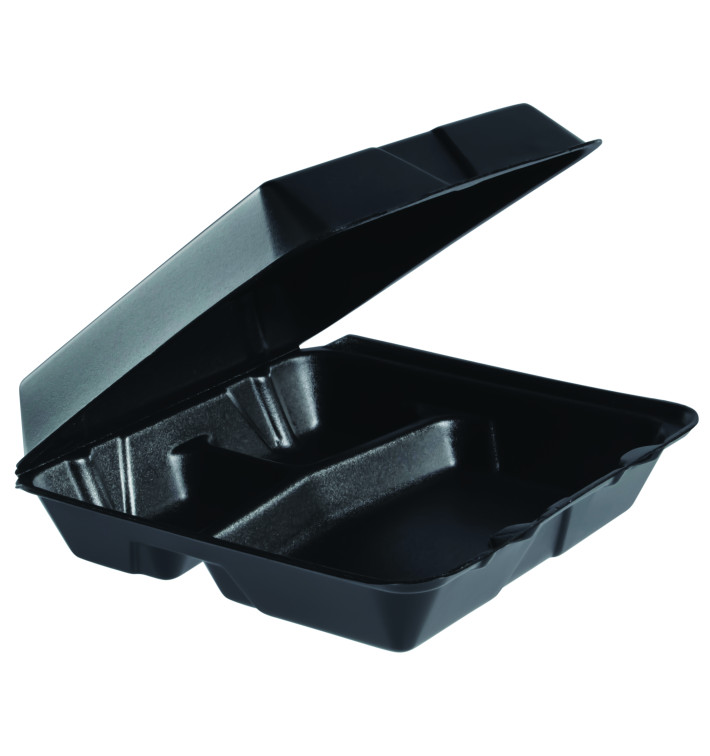 Embalagem Foam MenuBox 3C. Preto 240x235mm (200 Uds) Embalagem Foam MenuBox 3C. Preto 240x235mm (200 Uds)