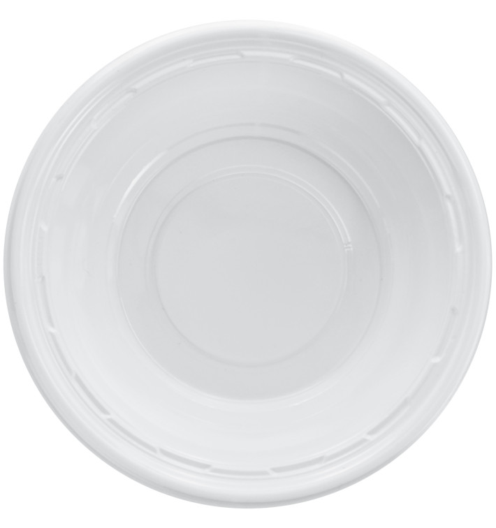 Tigela de Plastico PS Branco 360ml Ø15cm (125 Uds) Tigela de Plastico PS Branco 360ml Ø15cm (125 Uds)