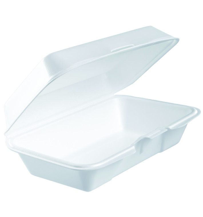 Embalagem Foam LunchBox Branco 225x140mm (125 Uds) Embalagem Foam LunchBox Branco 225x140mm (125 Uds)