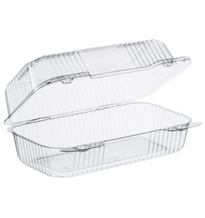 Embalagem Plastico OPS "StayLock" Bisagra Transp. 878ml (250 Uds)