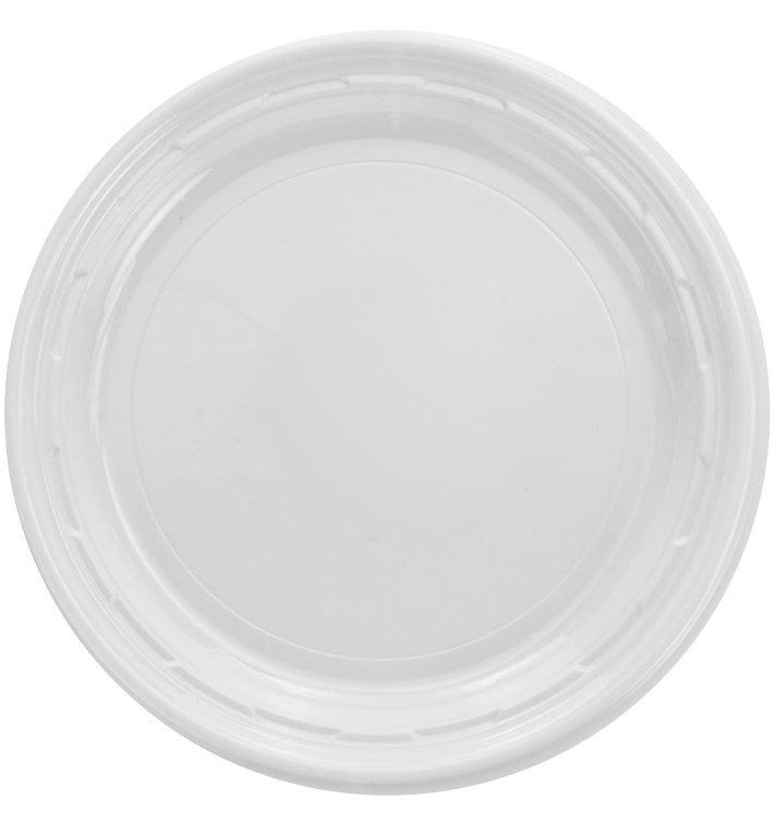Prato de Plastico PS "Famous Impact" Branco Ø180mm (1000 Uds) Prato de Plastico PS "Famous Impact" Branco Ø180mm (1000 Uds)
