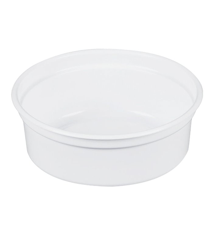 Embalagem Plastico PP "Deli" 8Oz/266ml Branco Ø120mm (500 Uds)