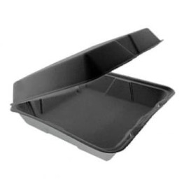 Embalagem Foam MenuBox divisível Preto 240x235mm (100 Uds)