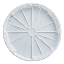 Cobertura Plástico PS Pizza Branco 320mm (100 Unidades)