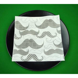 Guardanapos Airlaid "Bigodes" 40x40cm (50 Uds)