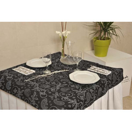 Toalha Não Tecido Preto "Cachemir" 120x120cm (150 Uds)