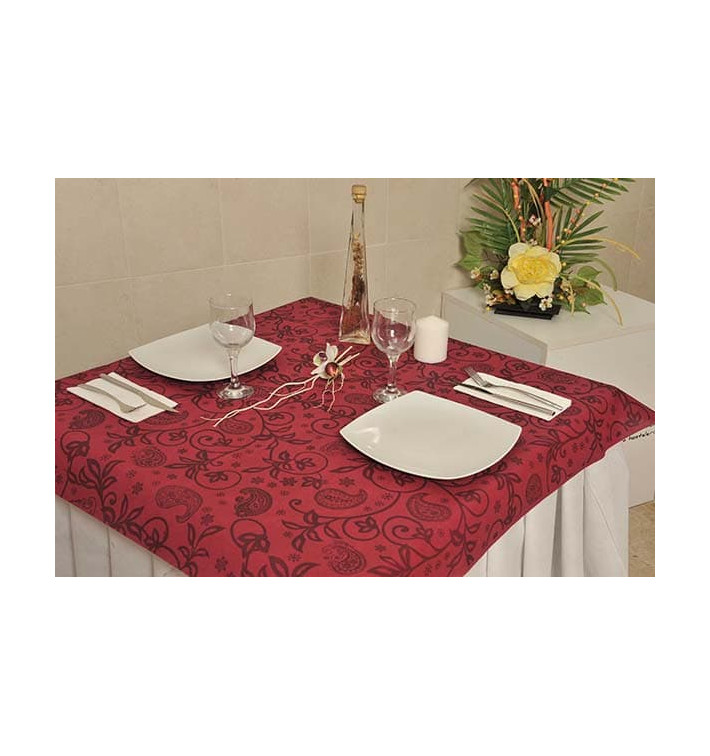 Toalha Não Tecido Bordeaux "Cachemir" 120x120cm (150 Uds) Toalha Não Tecido Bordeaux "Cachemir" 120x120cm (150 Uds)