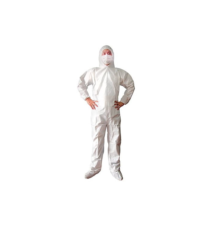 Fato de Proteção TST PP Plastificado Capuz e Fecho Zíper XL (1 Ud) Fato de Proteção TST PP Plastificado Capuz e Fecho Zíper XL (1 Ud)