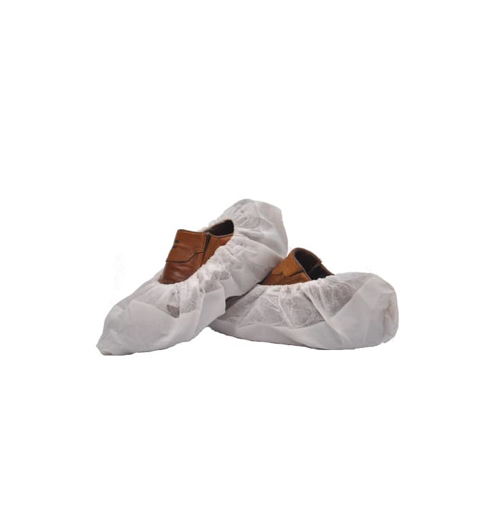 Cobre Sapatos TST de PP Branco com Sola Reforçada CPE Branco (50 Uds)