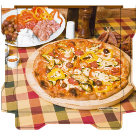 Caixa Cartão Pizza Al Bassanello Tavola 30x30x4,2 cm (100 Uds)