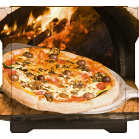 Caixa Cartão Pizza Al Bassanello Pala 33x33x4,2 cm (100 Uds)