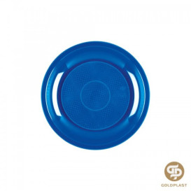 Prato Plastico Raso Azul Mediterraneo Round PP Ø220mm (600 Uds)