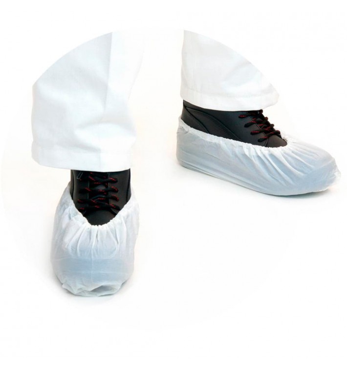 Cobre Sapatos em Polietileno CPE 40 Microns Blanco(100 Uds)