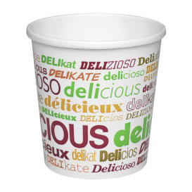 Taça de Cartão "Delicious" 16Oz/473ml Ø9,8cm (500 Uds)