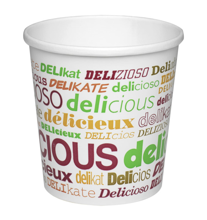 Taça de Cartão "Delicious" 16Oz/473ml Ø9,8cm (500 Uds)