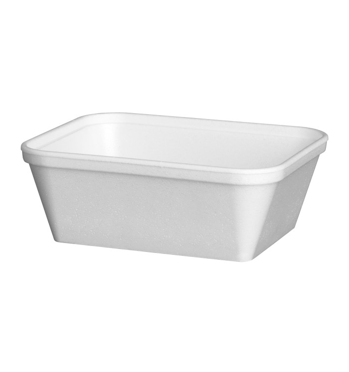 Embalagem Retangular Isopor Branco 430 ml (500 Unidades) Embalagem Retangular Isopor Branco 430 ml (500 Unidades)
