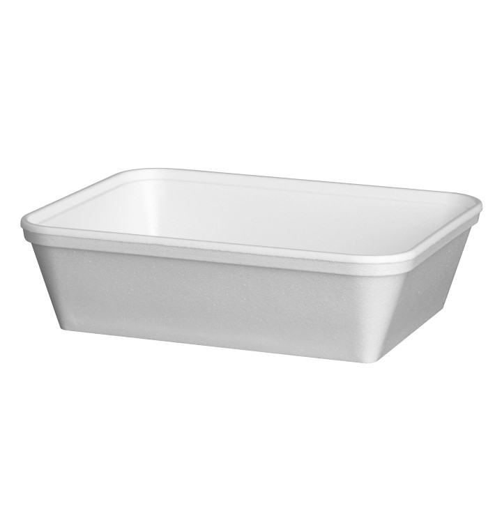 Embalagem Retangular Isopor Branco 740 ml (25 Unidades) Embalagem Retangular Isopor Branco 740 ml (25 Unidades)