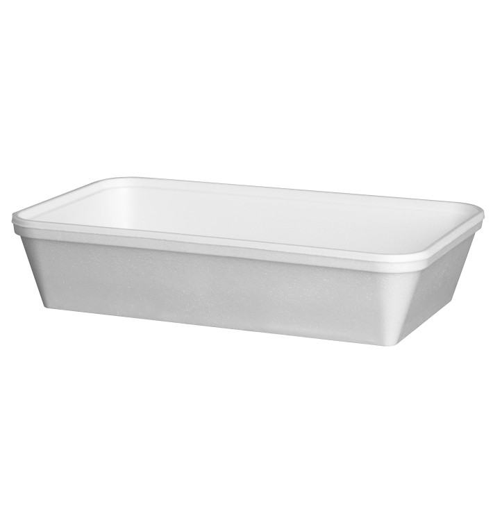Embalagem Retangular Isopor Branco 970 ml (200 Unidades) Embalagem Retangular Isopor Branco 970 ml (200 Unidades)