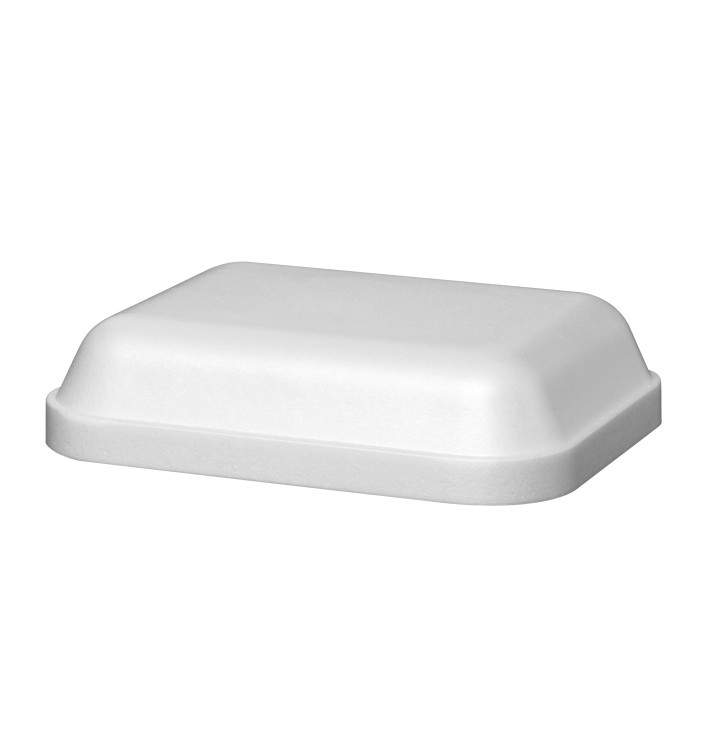 Tampa para Embalagem Retangular Isopor Branco 430 ml (25 Unidades) Tampa para Embalagem Retangular Isopor Branco 430 ml (25 Unidades)