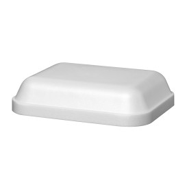 Tampa para Embalagem Retangular Isopor Branco 430 ml (500 Unidades)