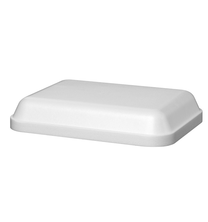 Tampa para Embalagem Retangular Isopor Branco 740 ml (200 Uds) Tampa para Embalagem Retangular Isopor Branco 740 ml (200 Uds)