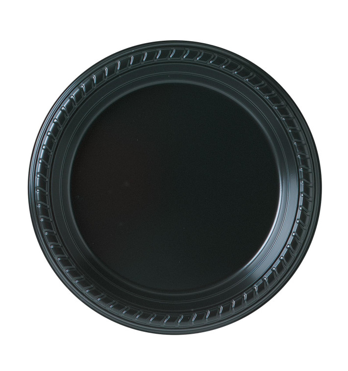 Prato Plastico Party Raso PS Preto Ø180 mm (25 Unidades) Prato Plastico Party Raso PS Preto Ø180 mm (25 Unidades)
