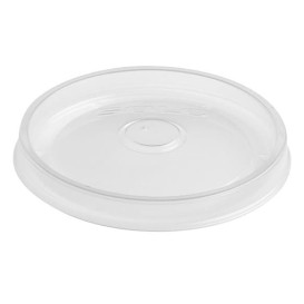 Tampa Plana de Plastico PP Translucido Ø9,1cm (50 Uds)