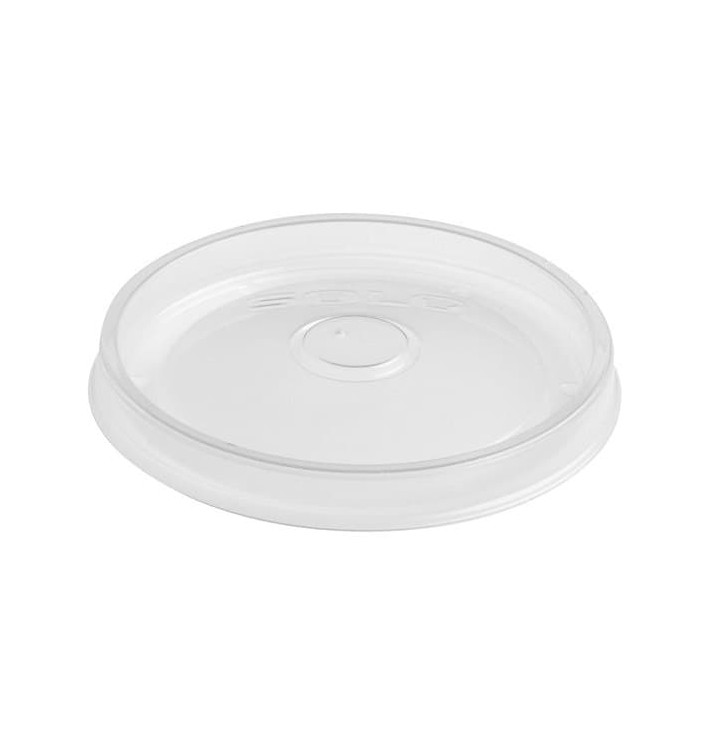 Tampa Plana de Plastico PP Translucido Ø9,1cm (50 Uds)