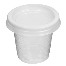 Tampa de Plastico PS Copo 80/100ml Ø5,7cm (100 Uds)