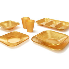 Copo de Plastico PP "X-Table" Ouro 320ml (8 Unidades)