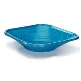 Prato Plastico PP "X-Table" Quadrado Turquesa 180mm (8 Unidades)