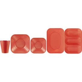 Bandeja Plastico PP "X-Table" 3C Laranja 330x230mm (2 Unidades)
