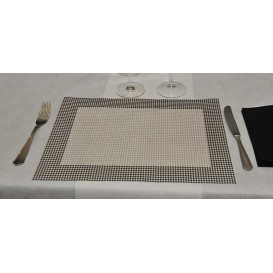 Toalhete Papel Mesa 30x40cm "Houndstooth" Preto 50g (2500 Uds)